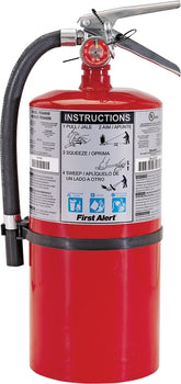 First Alert PRO10 Rechargeable Fire Extinguisher, 10 lb, Monoammonium Phosphate, 4-A:60-B:C Class, Wall